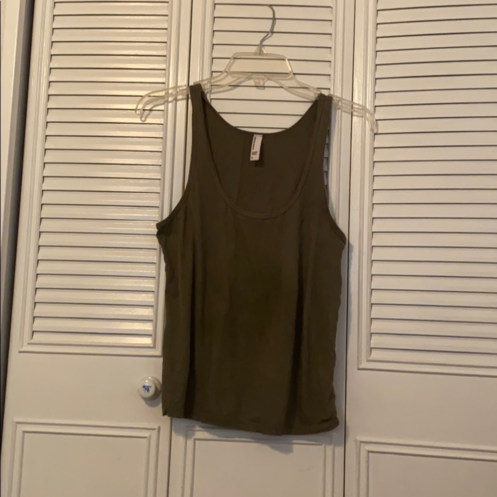 American Apparel Olive Green S Tank